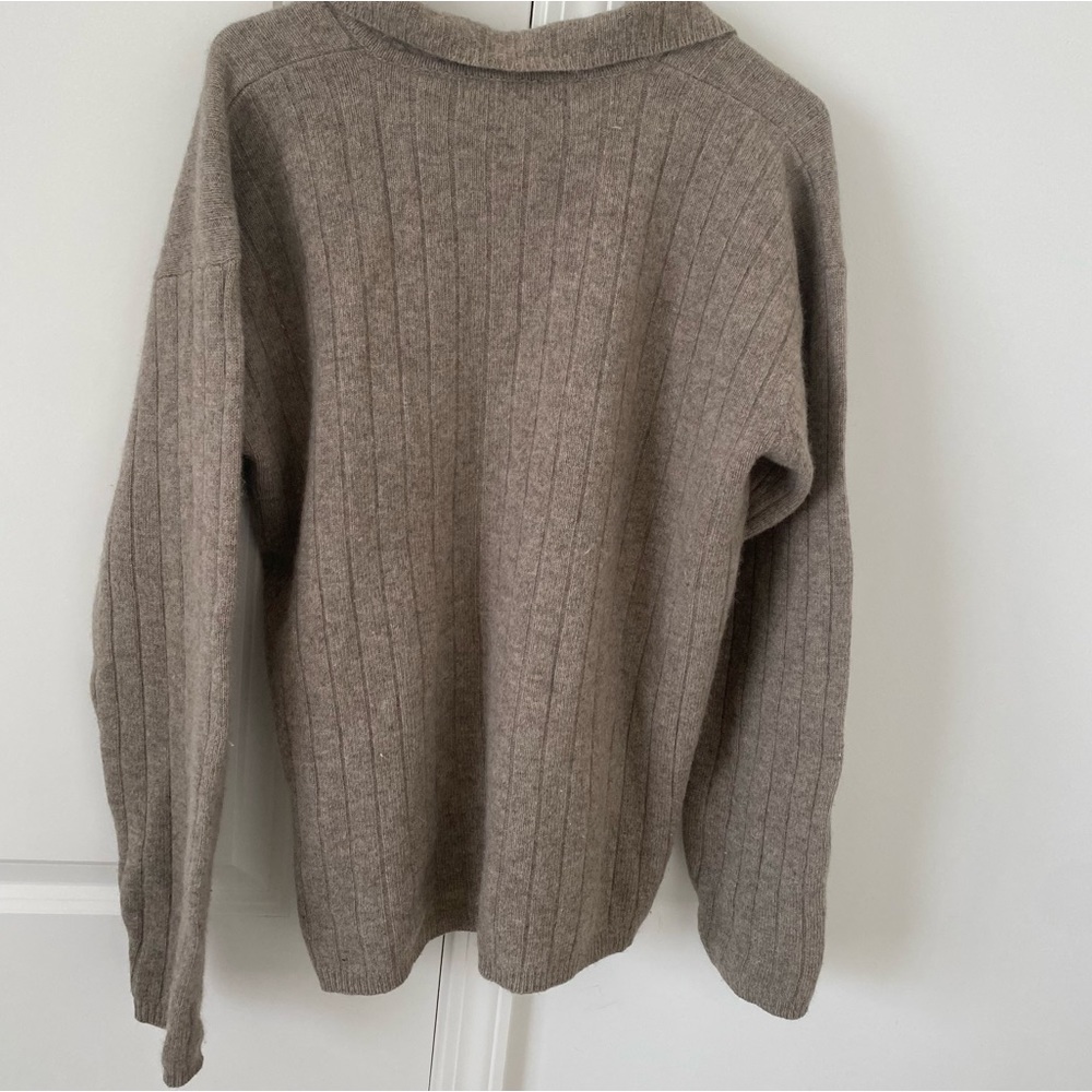 Le Collezioni Structure Men’s Lambswool Blend Long Sleeve Sweater Medium - Picture 2 of 4